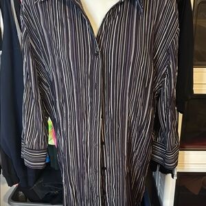 Striped Button-Up Shirt